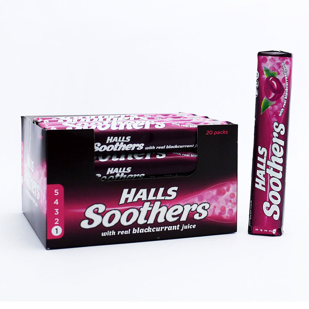 Halls Soothers Blackcurrent Juice Sweets 45g | High Quality Chocolate & Sweets Online - Product Image Halls Soothers Blackcurrent Juice Sweets 45g | High Quality Chocolate & Sweets Online - Product Image